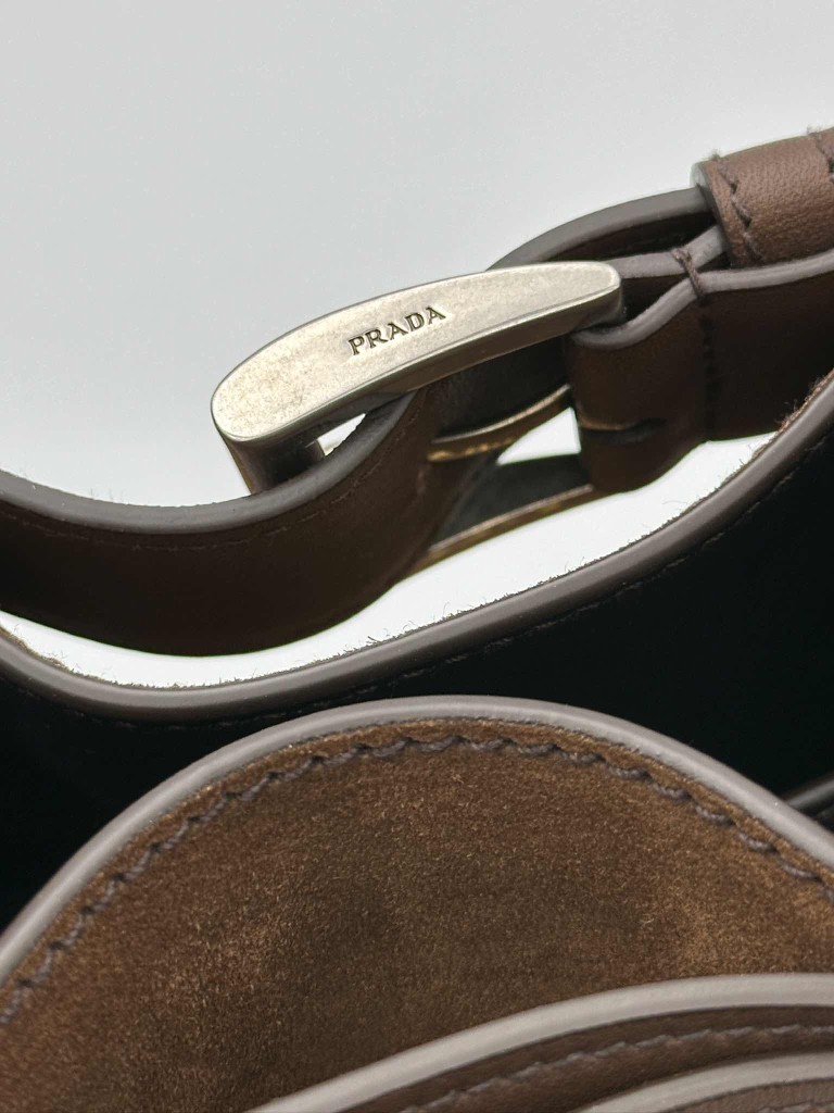 Prada Buckle Large Suede bag