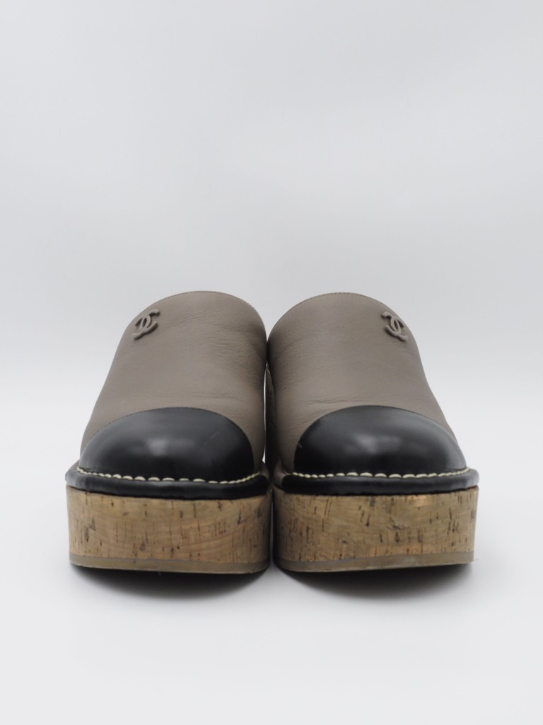 Chanel platform mules