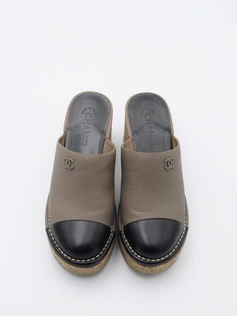 Chanel platform mules