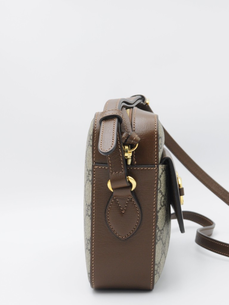 Gucci GG Supreme Horsebit 1955 Small Camera torebka