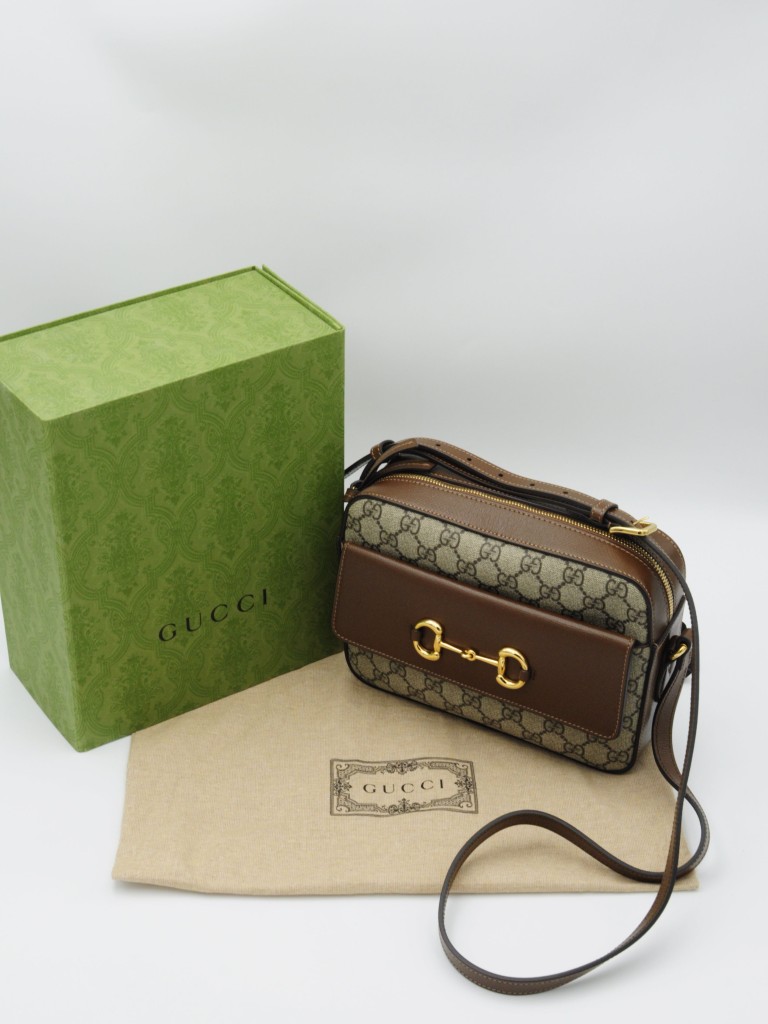 Gucci GG Supreme Horsebit 1955 Small Camera bag