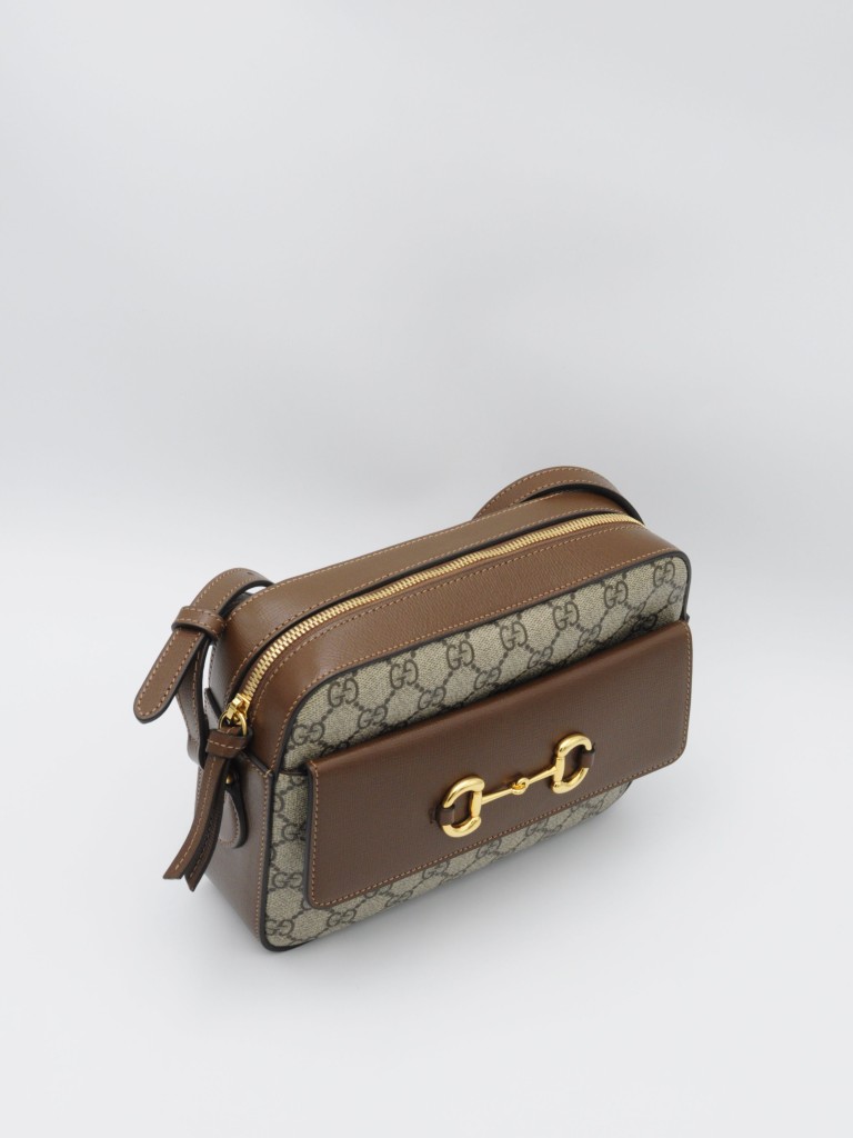 Gucci GG Supreme Horsebit 1955 Small Camera torebka