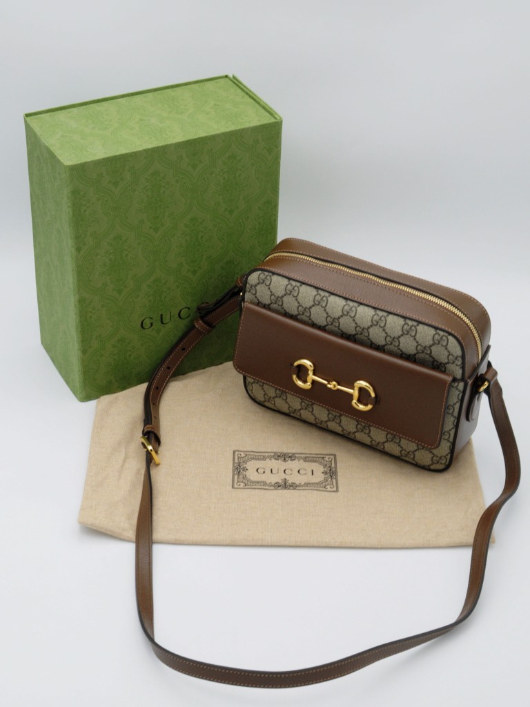 Gucci GG Supreme Horsebit 1955 Small Camera bag
