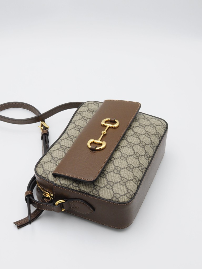 Gucci GG Supreme Horsebit 1955 Small Camera torebka