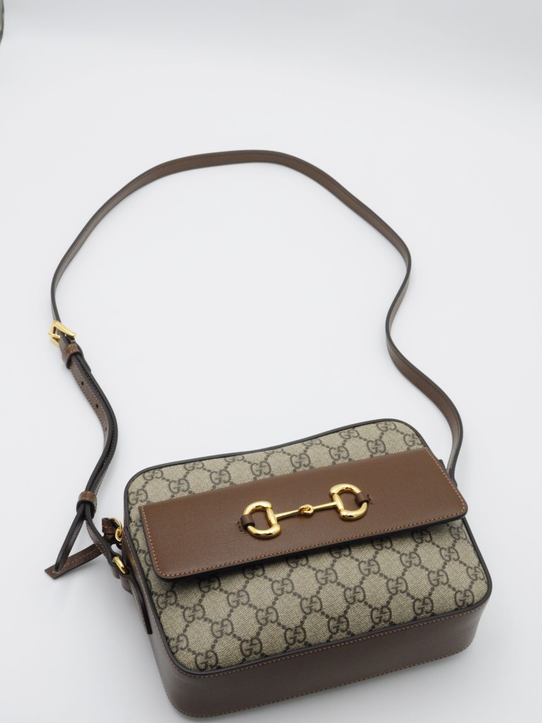 Gucci GG Supreme Horsebit 1955 Small Camera torebka