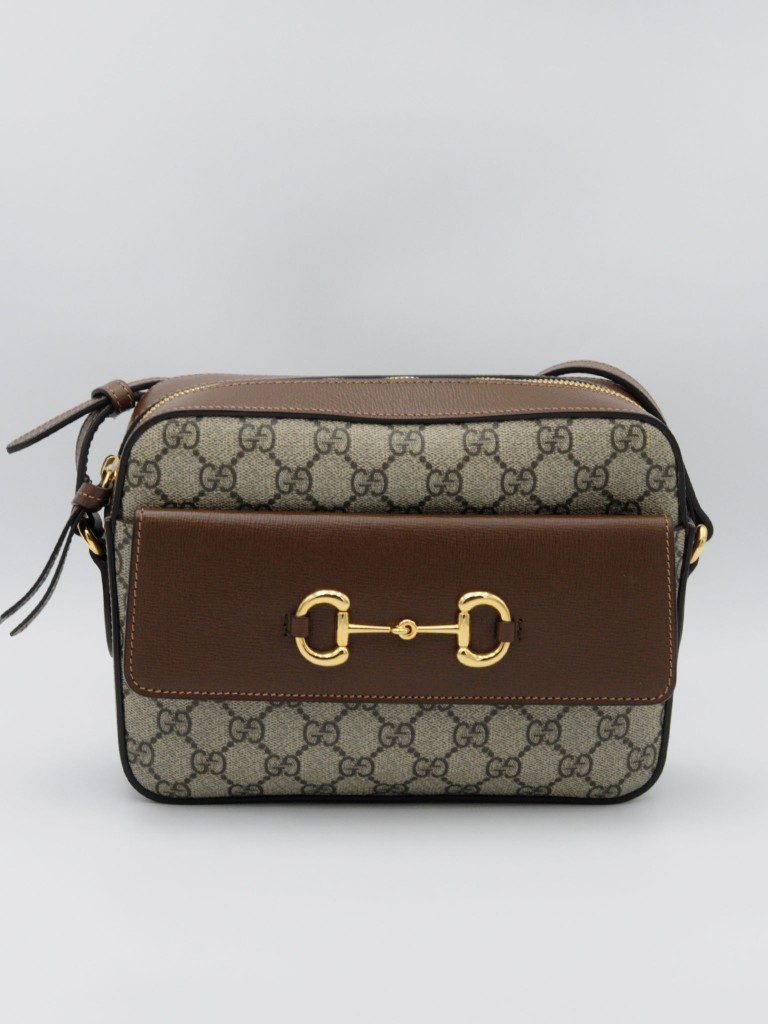 Gucci GG Supreme Horsebit 1955 Small Camera torebka