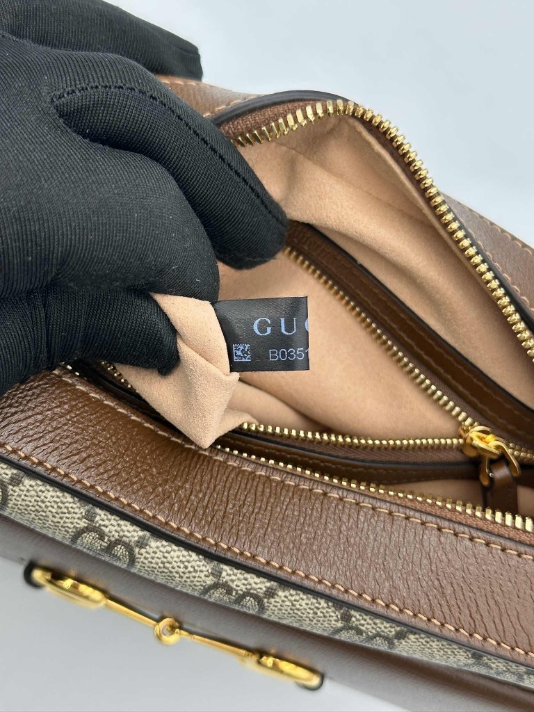 Gucci GG Supreme Horsebit 1955 Small Camera torebka