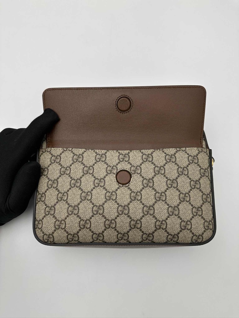 Gucci GG Supreme Horsebit 1955 Small Camera torebka
