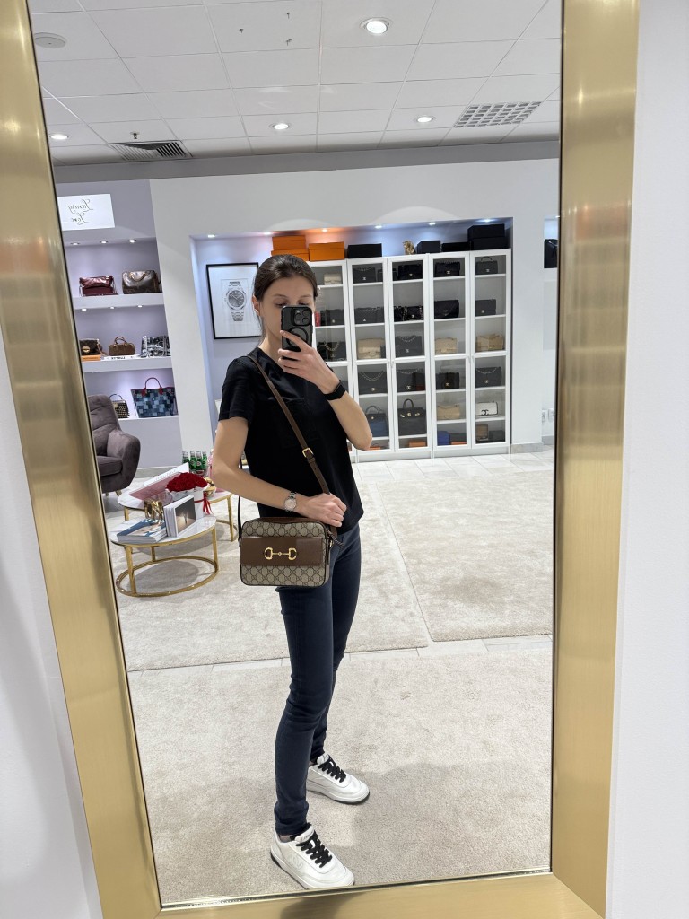 Gucci GG Supreme Horsebit 1955 Small Camera bag
