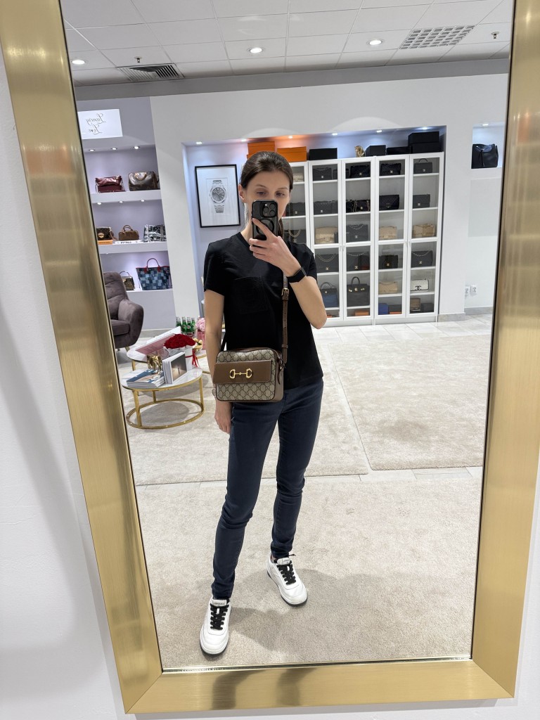 Gucci GG Supreme Horsebit 1955 Small Camera bag