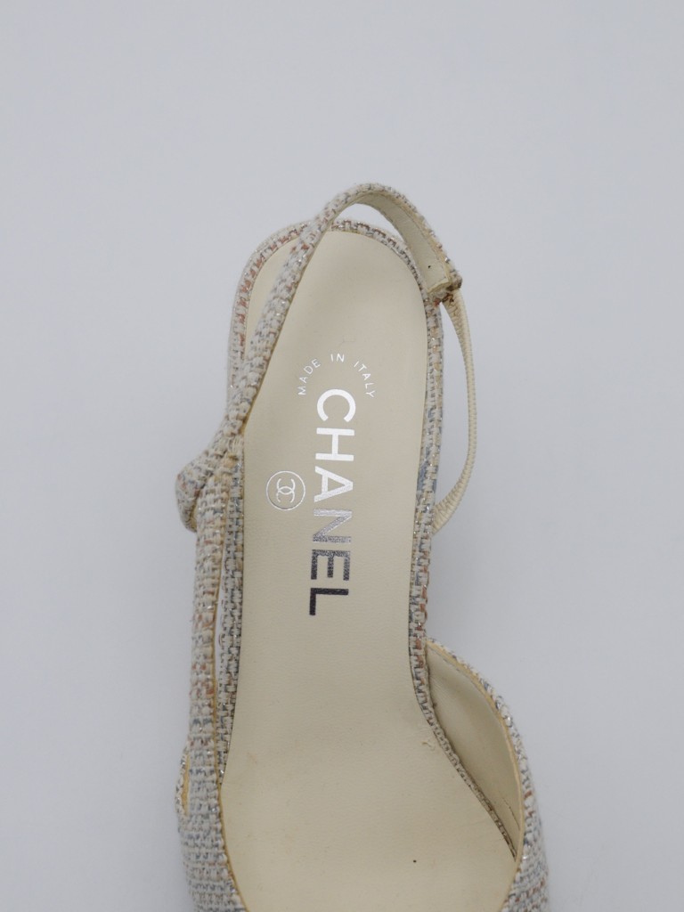 Chanel Slingback buty na obcasie