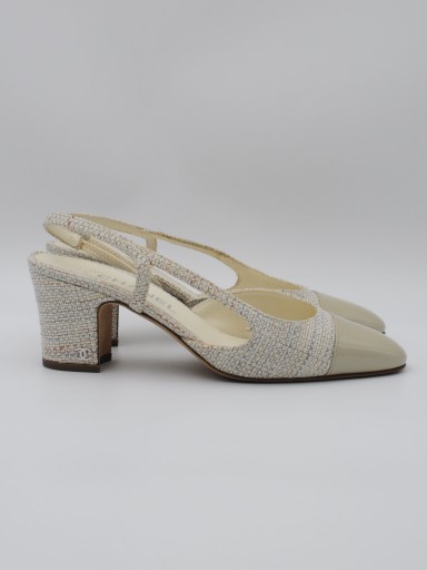 Chanel Slingback buty na obcasie