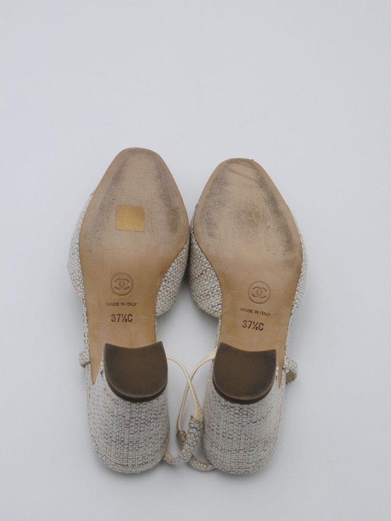 Chanel Slingback buty na obcasie