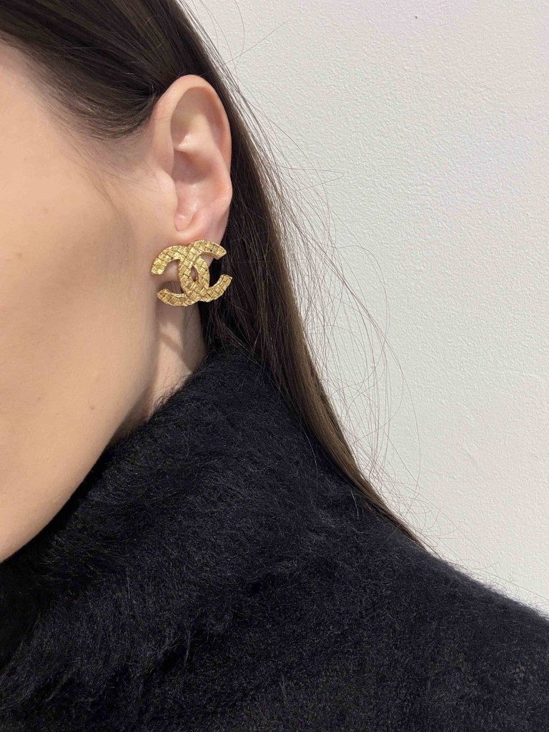 Chanel clip-on earrings