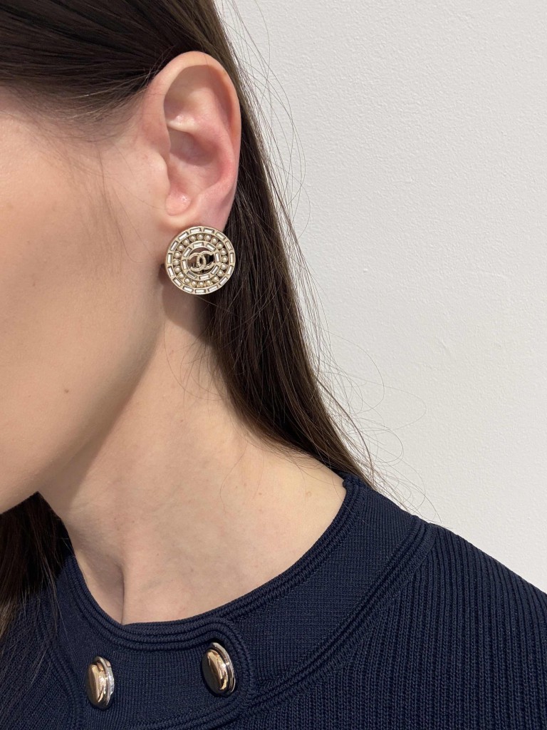 Chanel clip-on earrings