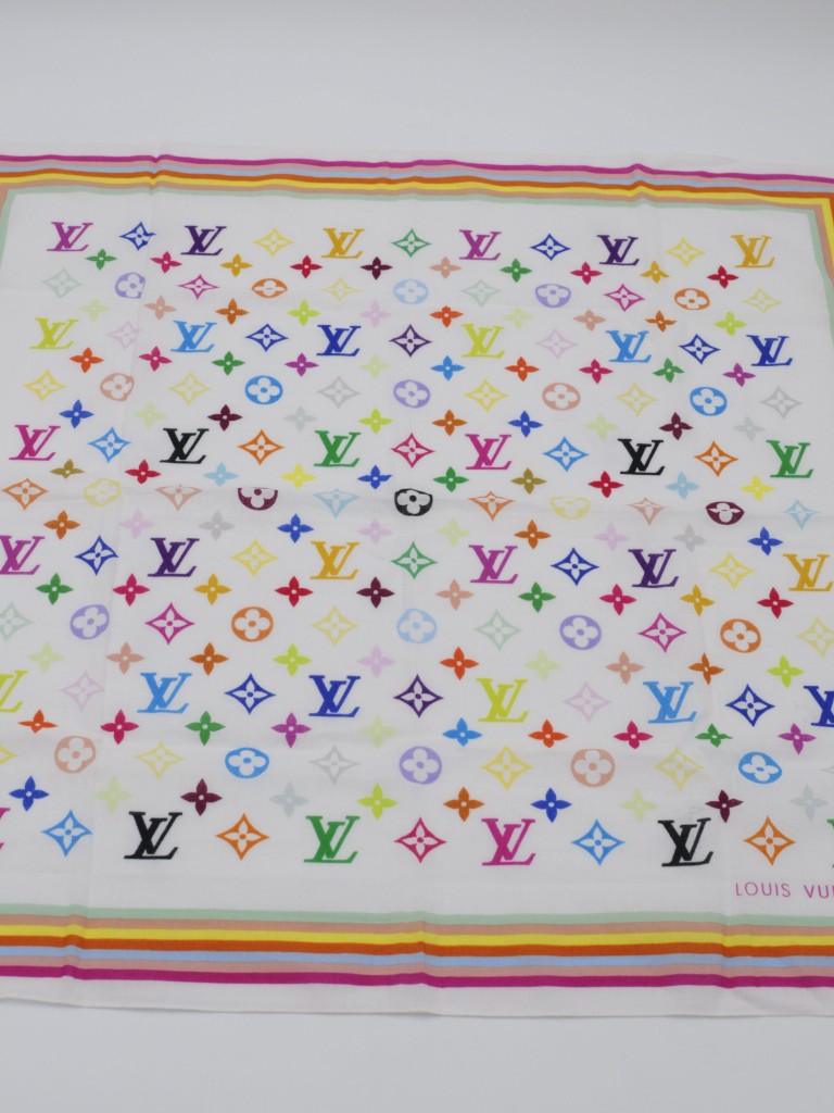 Louis Vuitton x Takashi Murakami scarf