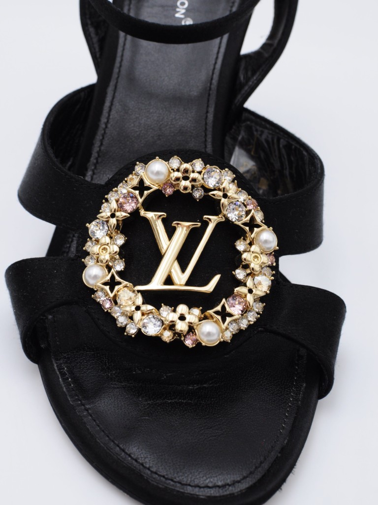Sandałki na obcasie Louis Vuitton