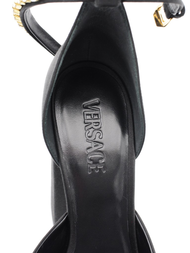 Versace sandały na koturnie