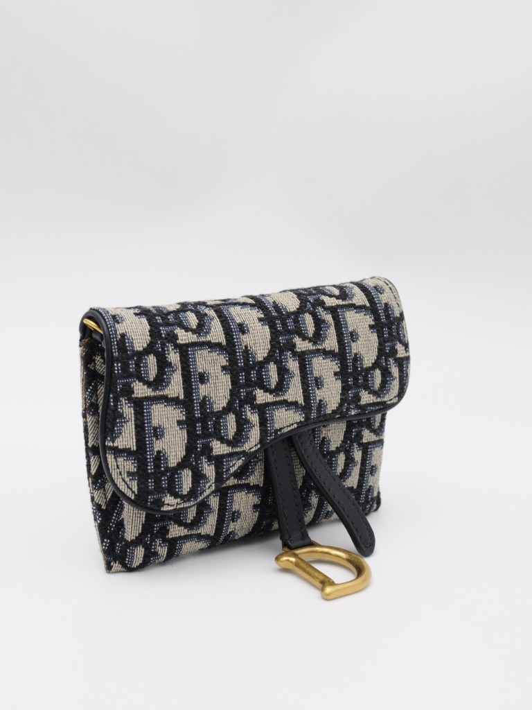 Dior wallet with a chain