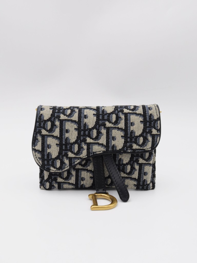 Dior wallet with a chain