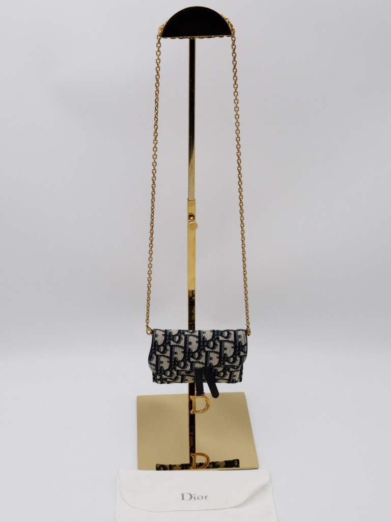 Dior wallet with a chain