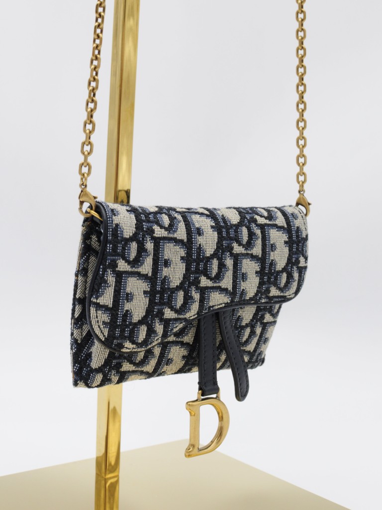 Dior wallet with a chain