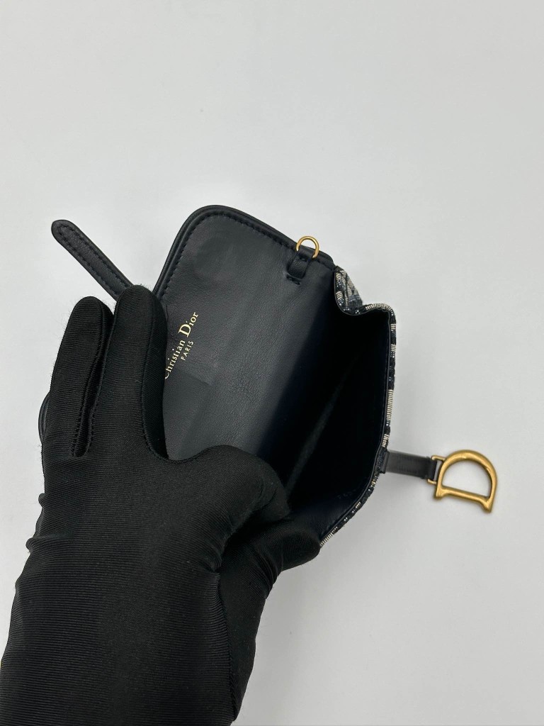 Dior wallet with a chain