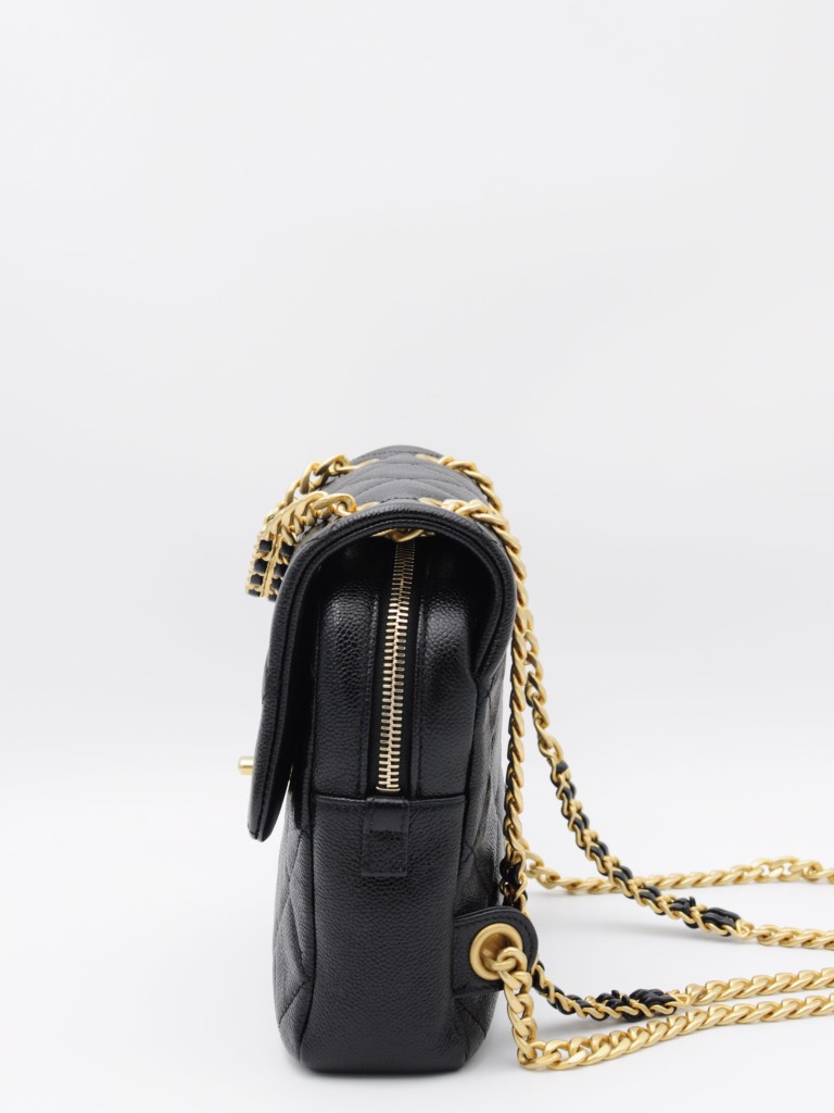 Chanel matelassé caviar backpack