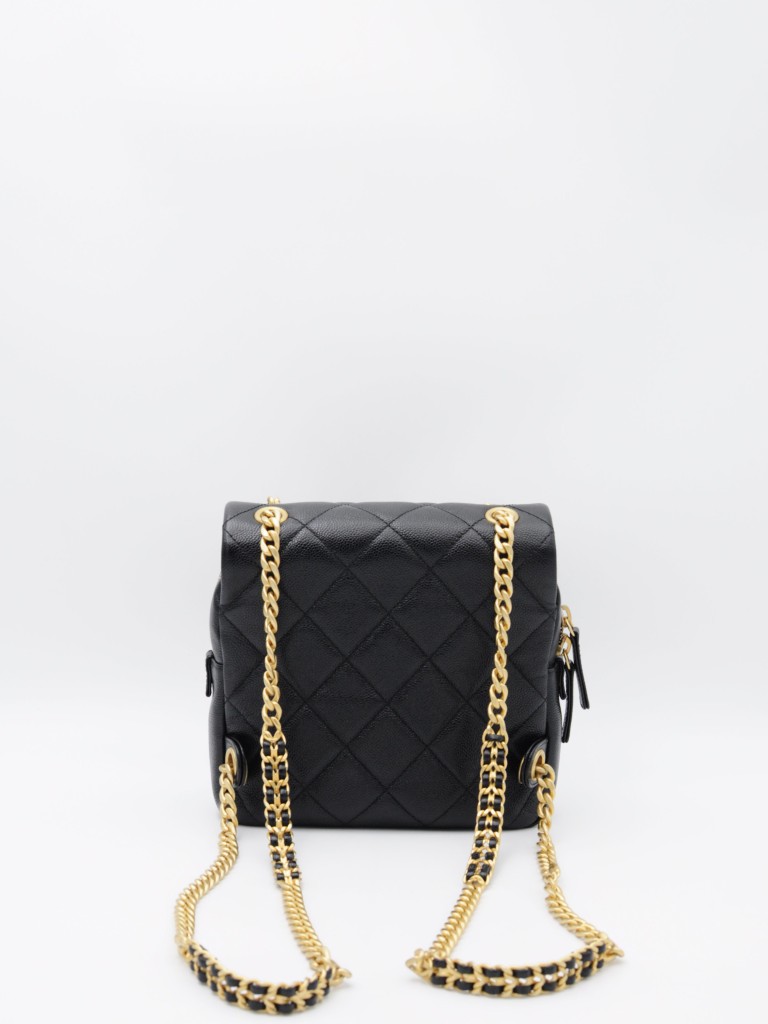 Chanel matelassé caviar backpack