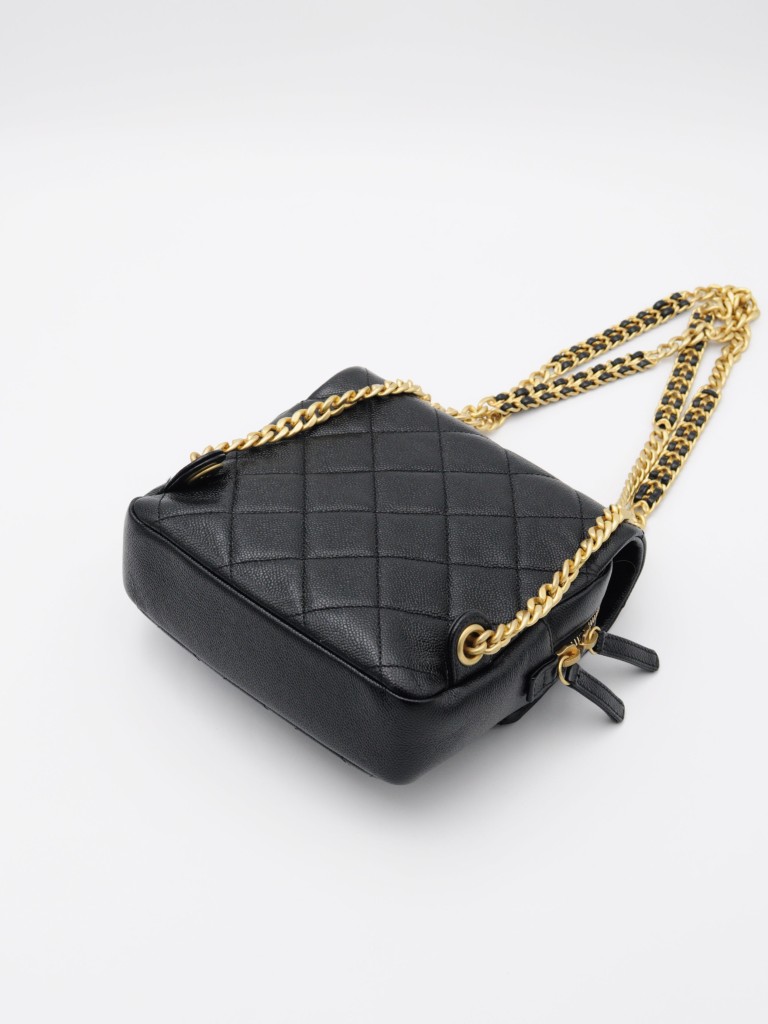 Chanel matelassé caviar backpack