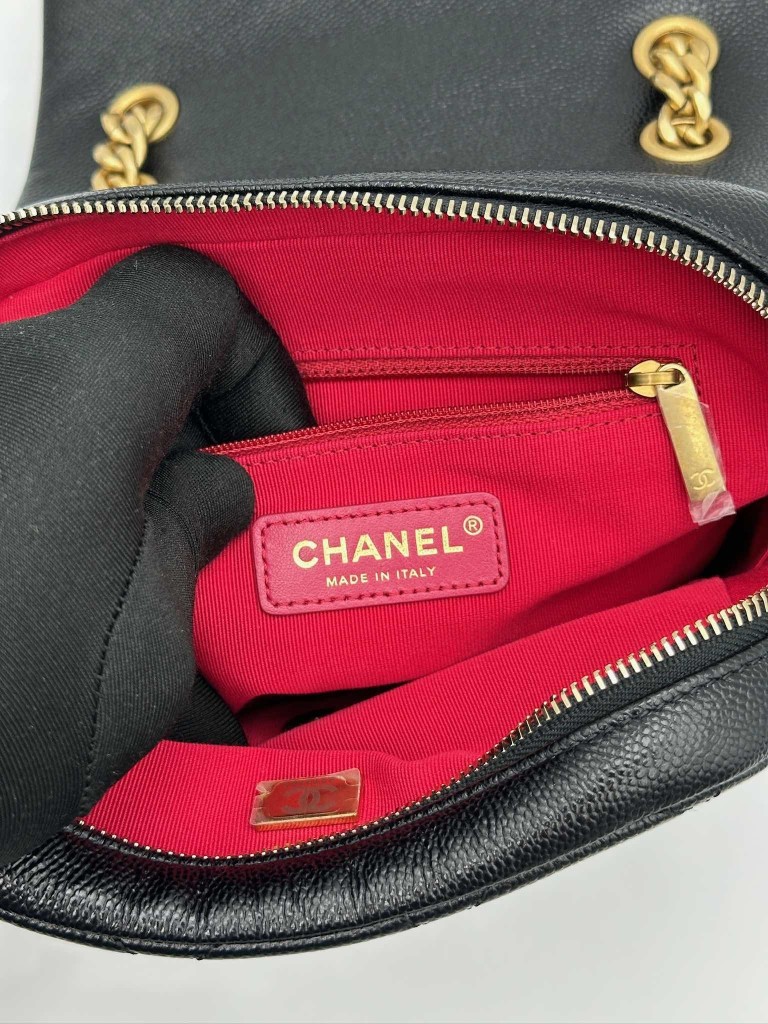 Chanel matelassé caviar backpack