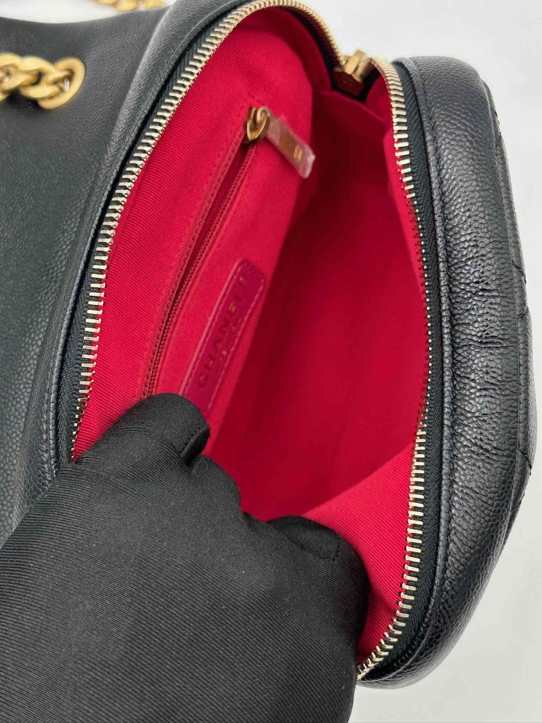 Chanel matelassé caviar backpack