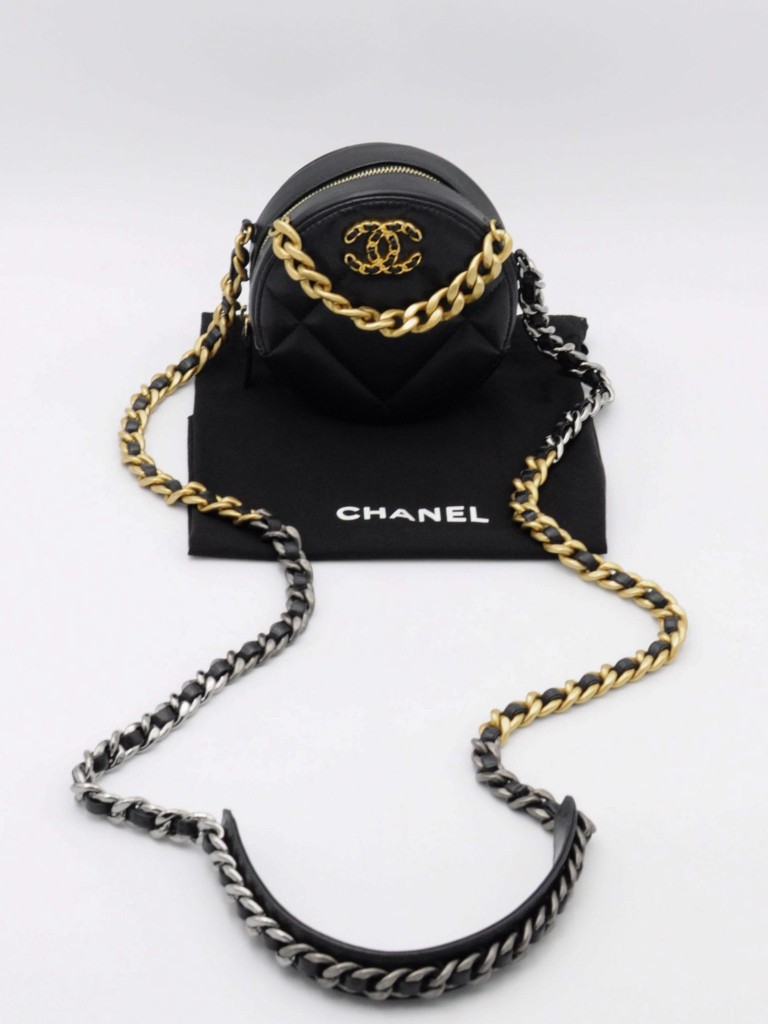 Chanel 19 okrągła mini torebka