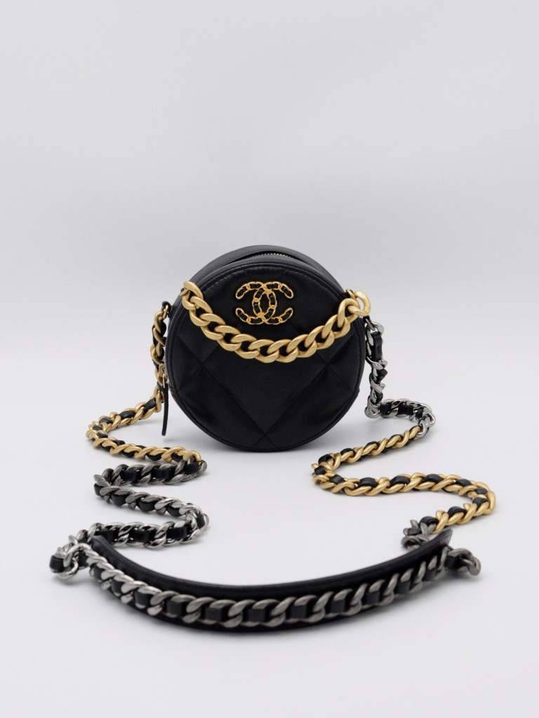 Chanel 19 okrągła mini torebka
