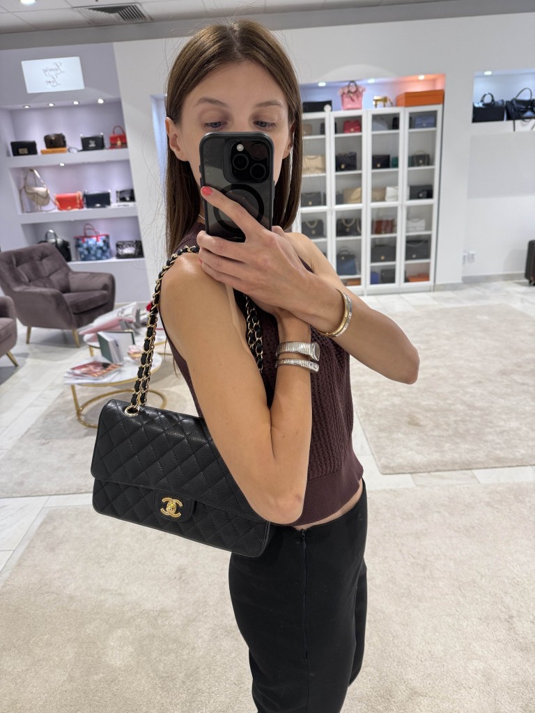Classic Medium Double Flap Vintage 24k torebka