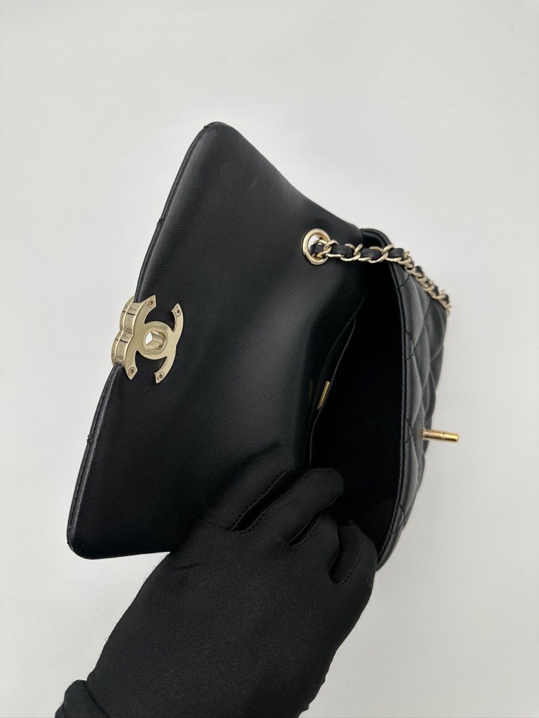 Chanel Chain Frame Enamel CC Flap Bag Mini