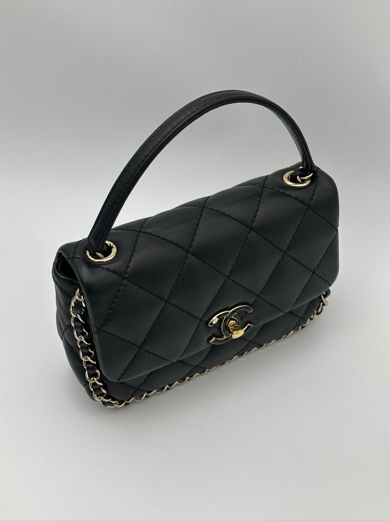 Chanel Chain Frame Enamel CC Mini Flap torebka