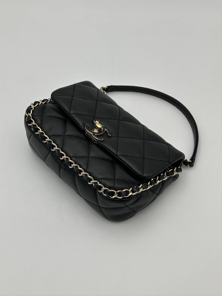 Chanel Chain Frame Enamel CC Flap Bag Mini