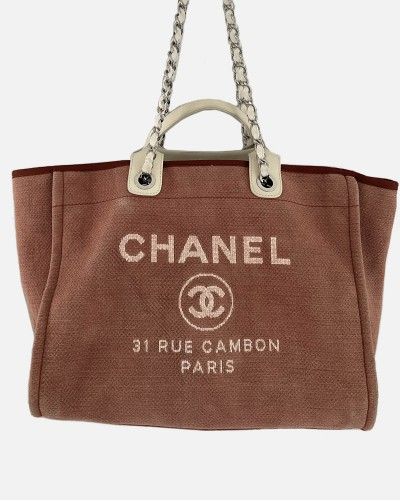 Chanel Deauville pink tote bag