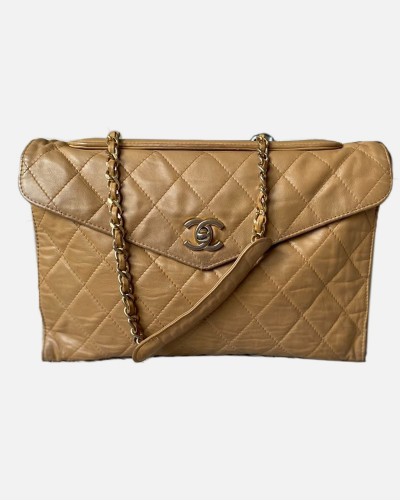 Chanel vintage beige bag
