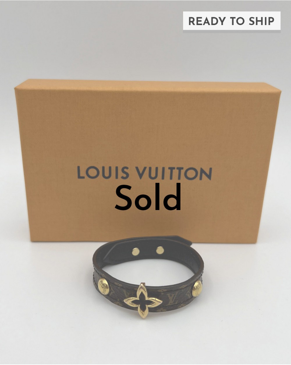 Louis Vuitton Blooming Bracelet Monogram Canvas. Size 17