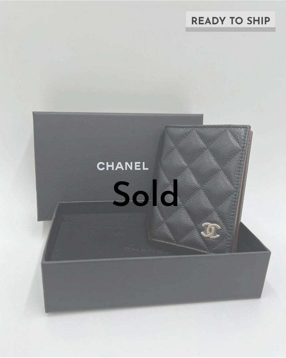 Chanel Caviar Quilted Flap Card Holder Black Gold Hardware  Coco Approved  Studio