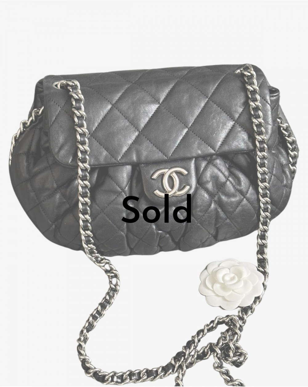Chain around leather crossbody bag Chanel Black in Leather  16642449