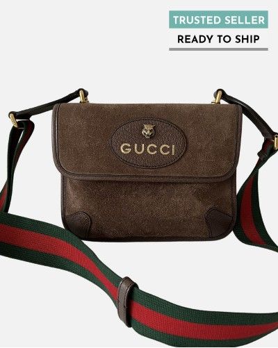 Gucci neo suede vintage web...