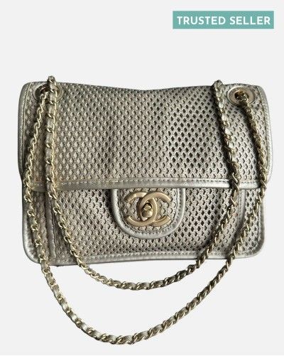 Chanel Metallic Perforated...