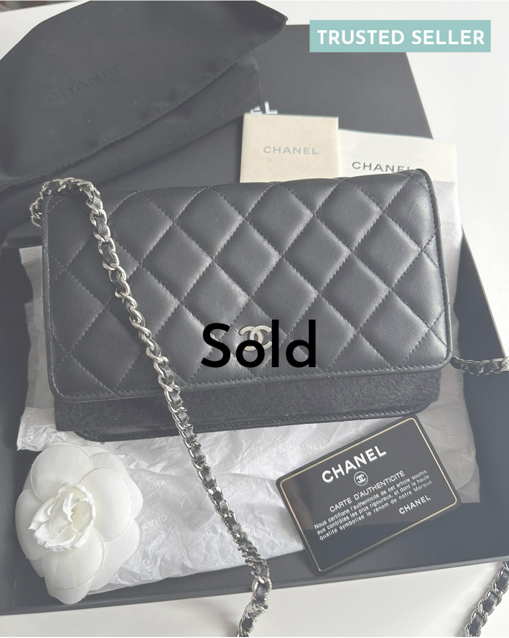 chanel gabrielle wallet on chain
