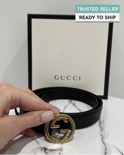 Gucci Interlocking buckle belt
