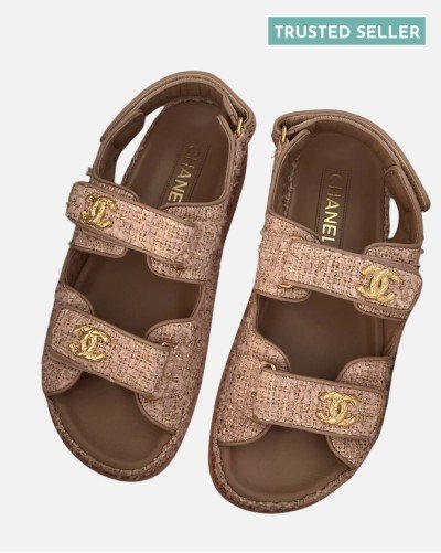 Chanel dad sandals online beige