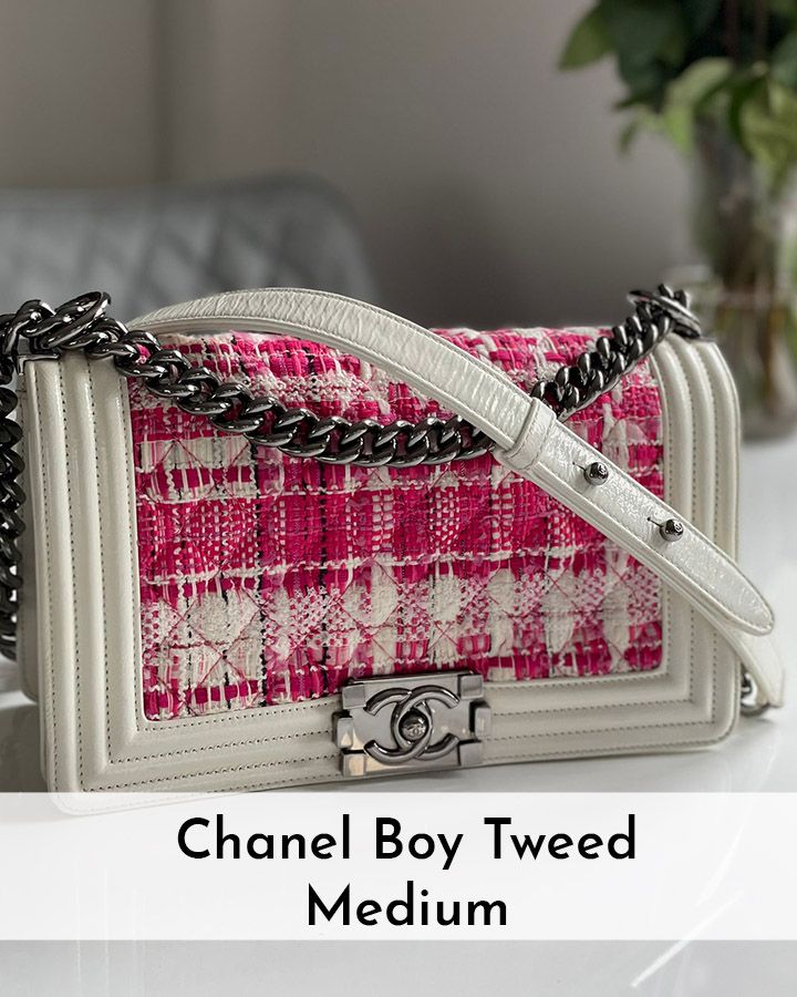 Chanel Boy Tweed medium